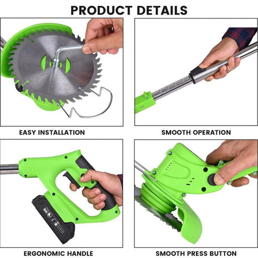 Cordless Grass Trimmer Rechargeable Lawn Cutter for Garden Edge Trimming