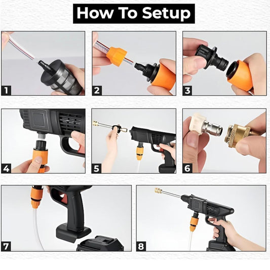 Cordless High Pressure Car Washer Gun with Rechargeable Battery