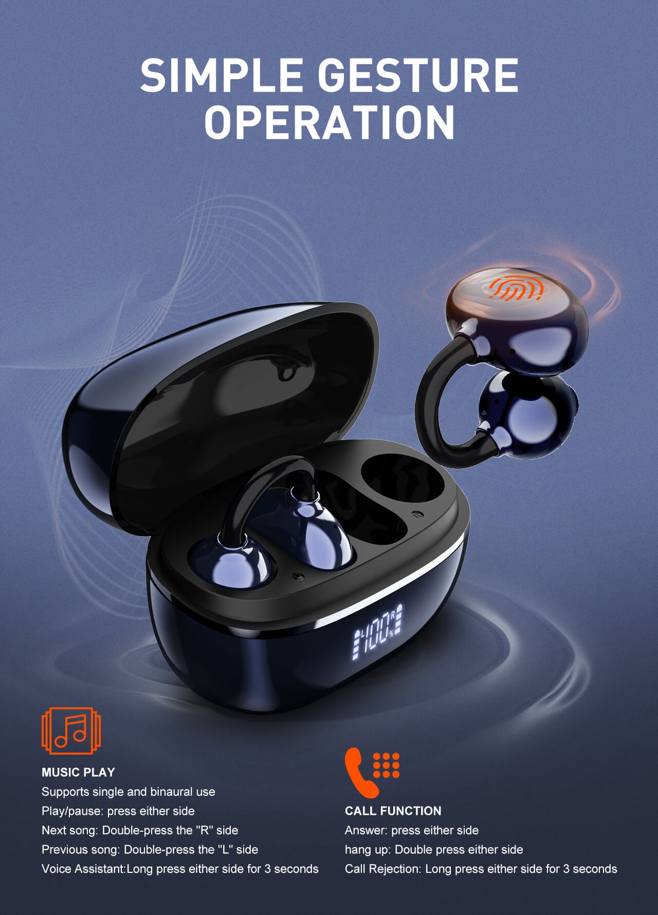 LDNIO LD-T09 Open Ear Clip Wireless Earbuds