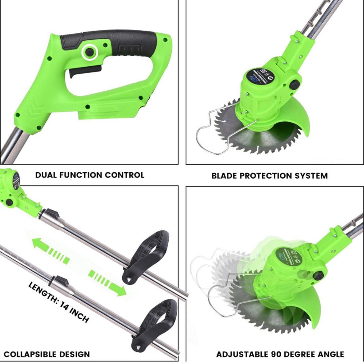 Cordless Grass Trimmer Rechargeable Lawn Cutter for Garden Edge Trimming