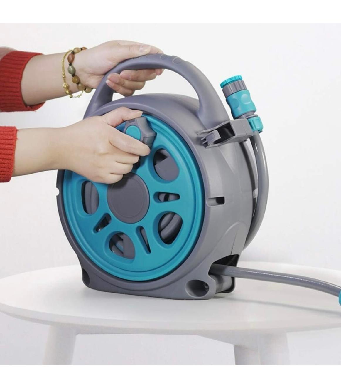 Portable Garden Hose Reel with Spray Gun