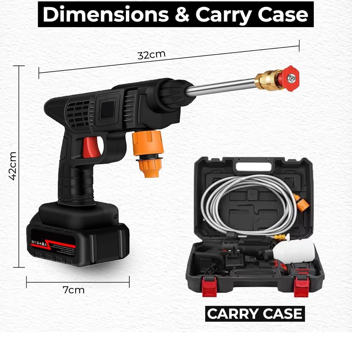Cordless High Pressure Car Washer Gun with Rechargeable Battery