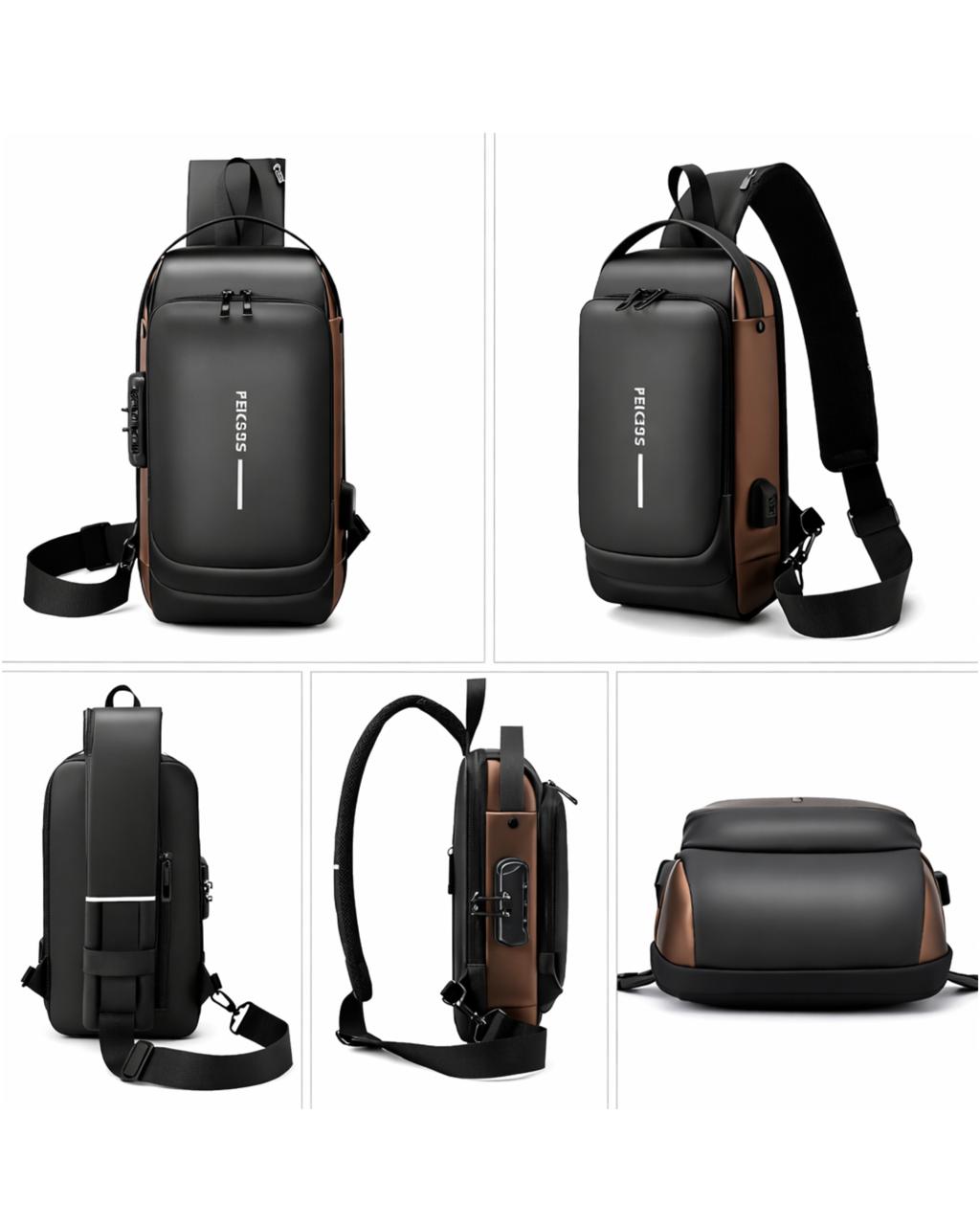 Anti-Theft Smart Sling Bag with Combination Lock
