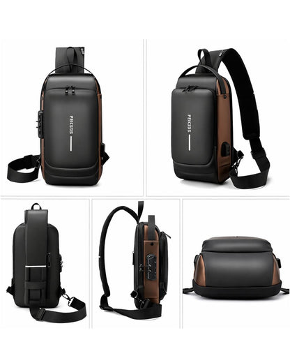 Anti-Theft Smart Sling Bag with Combination Lock