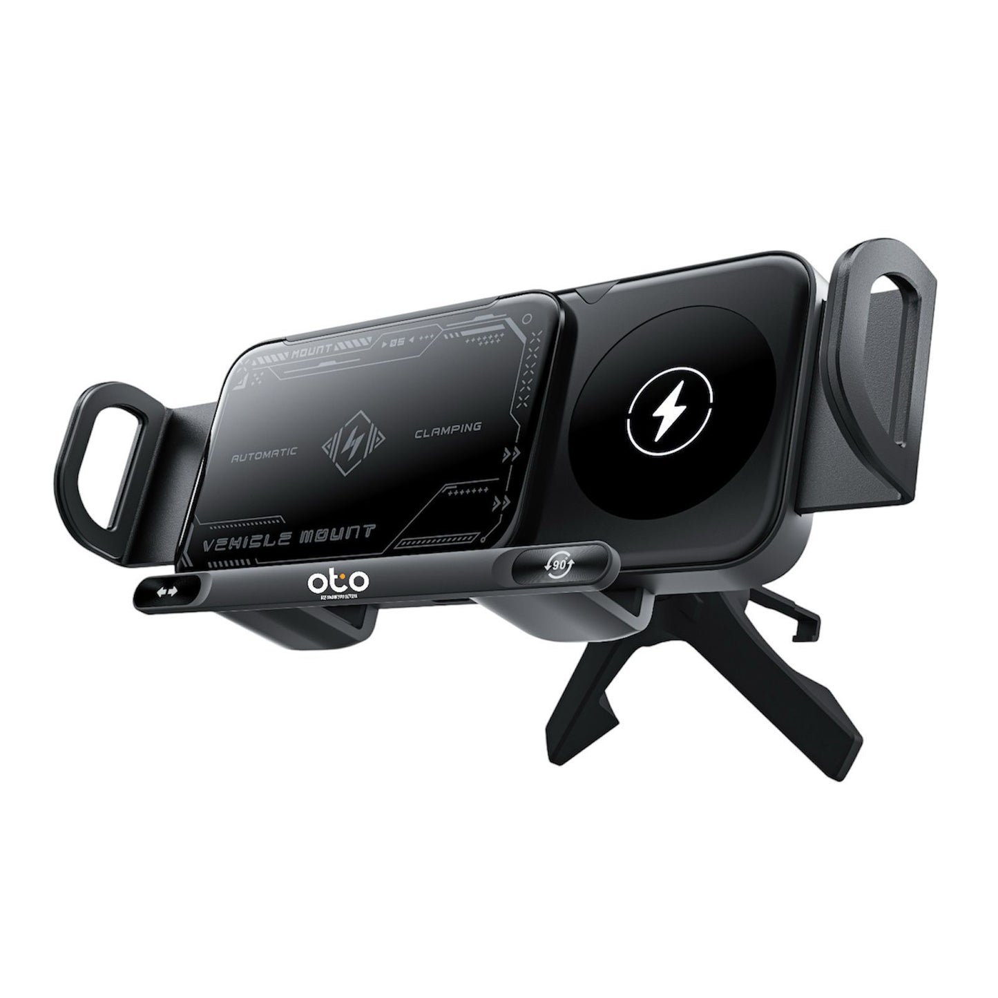 90° Folding Rechargeable Metal Car Mount