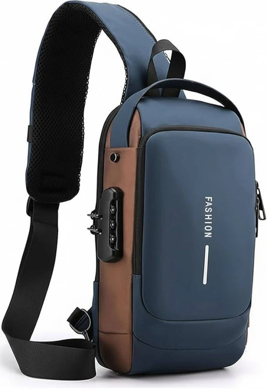 Anti-Theft Smart Sling Bag with Combination Lock